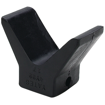 SEACHOICE Black Rubber Molded "Y" Bow Stop, 3" x 3" 56261